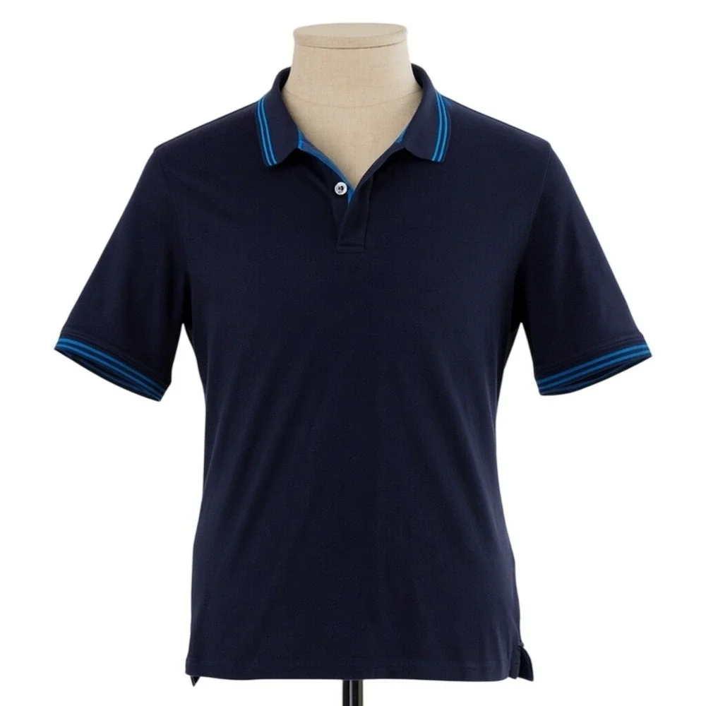 Banana Republic Polo Shirt Mens L Luxury Touch Smart‎ Casual Modern Essential